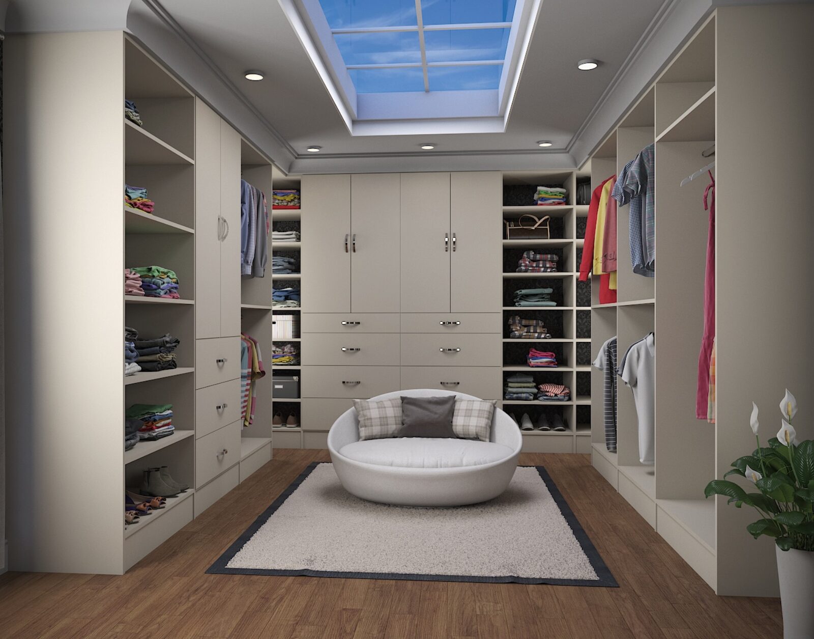 Custom walk-in closet installed by Up Closets of Mesa