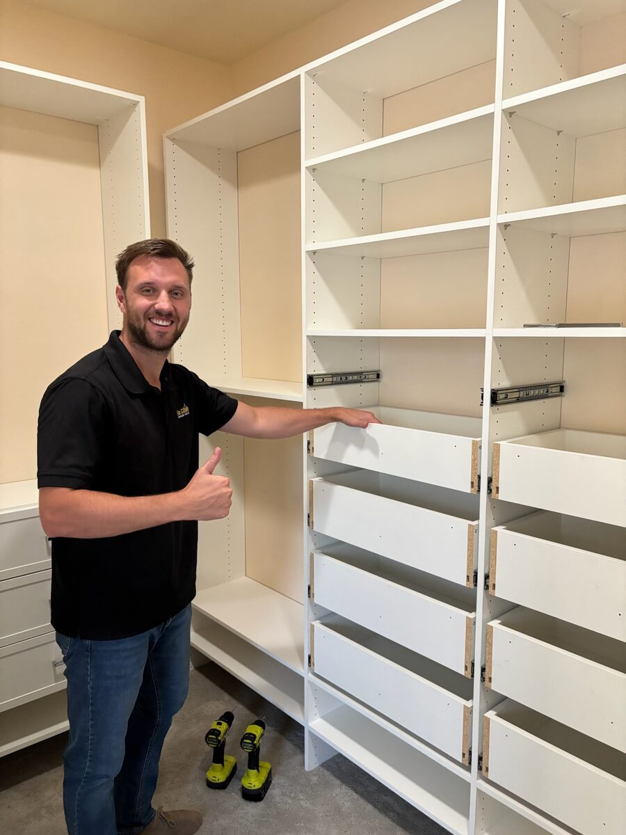 Custom closet install in a Mesa home